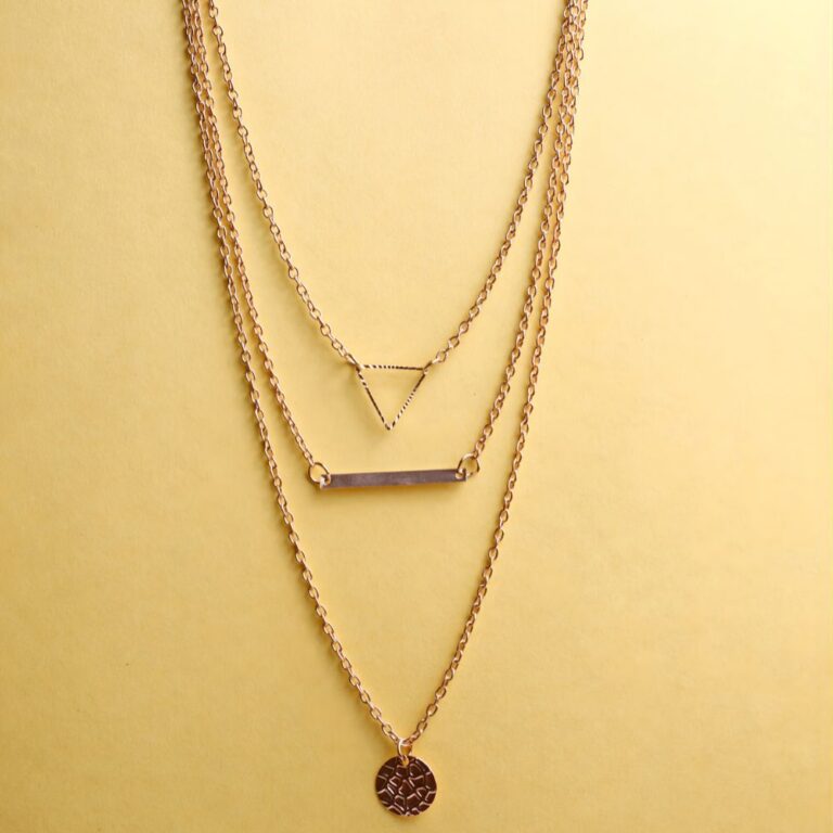 zircon sparkle gold plated pendant necklace